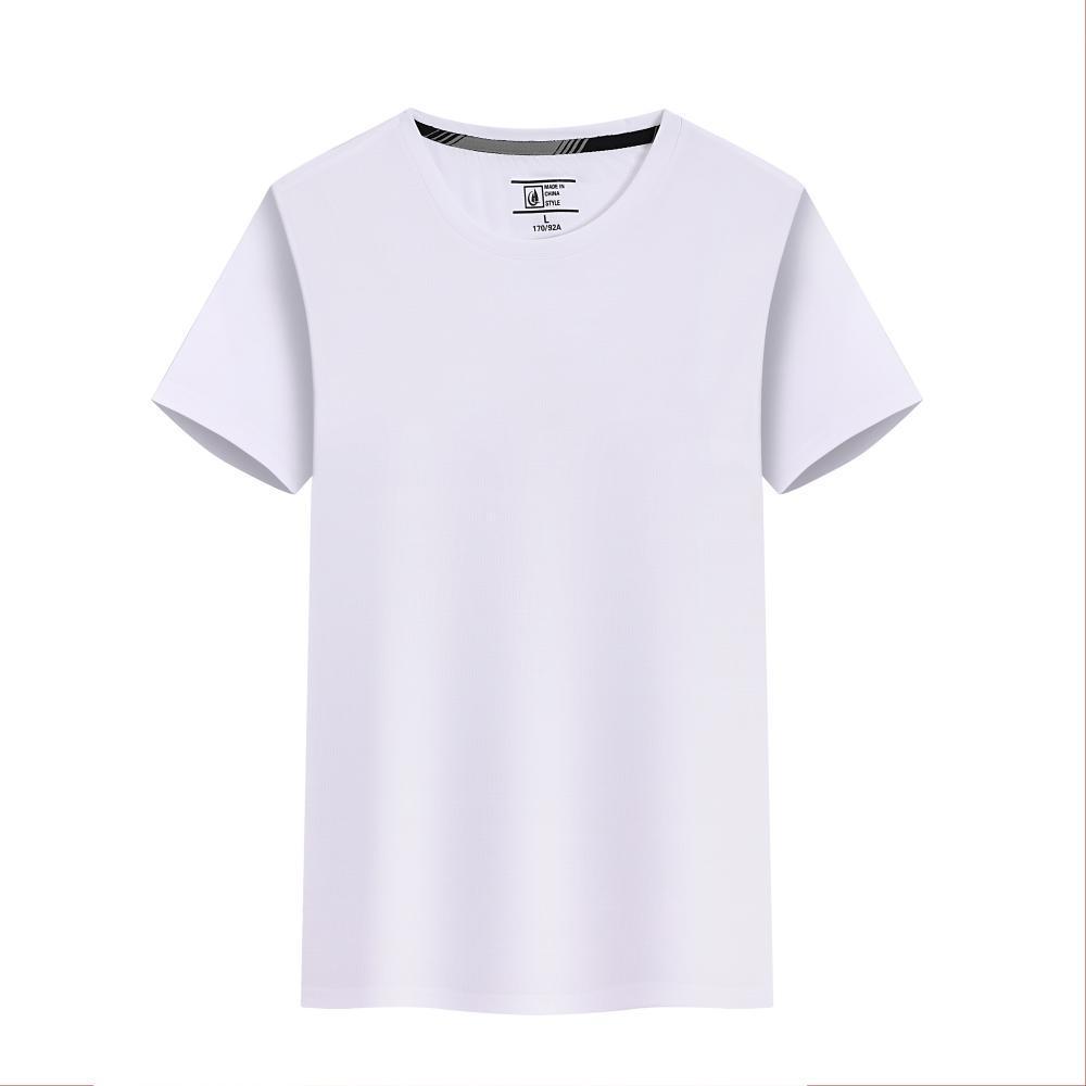 Ice Silk Quick-Dry Round Neck Sports T-Shirt for Outdoor, Tennis, Running, Auto Repair, and Advertising with Short Sleeves and Logo Print