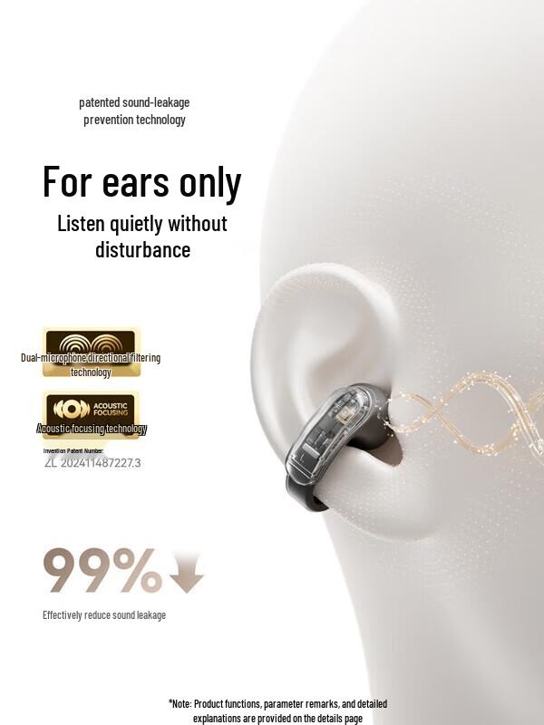 SANAG S9S AI Air-Bone Conduction Ear-Clip Bluetooth Headphones