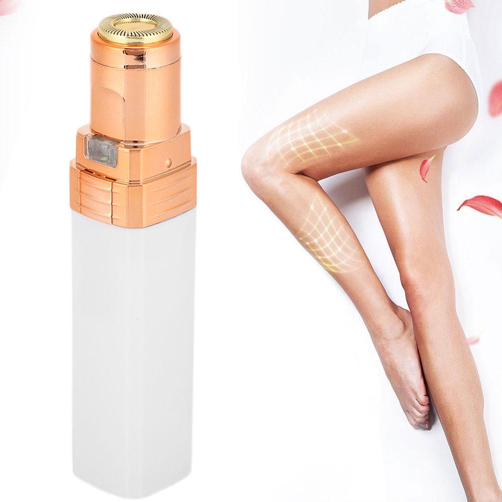 Portable USB Shaver Lipstick-Sized Women Mini Electric Hair Remover for Whole Body White