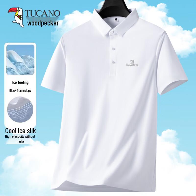 TUCANO Men's Ice Silk Quick-Dry Breathable Polo Shirt
