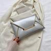 Trendige Schwarz-Gold PU Umschlag-Clutch-Tasche für Damen Stylisches Sommerparty-Accessoire