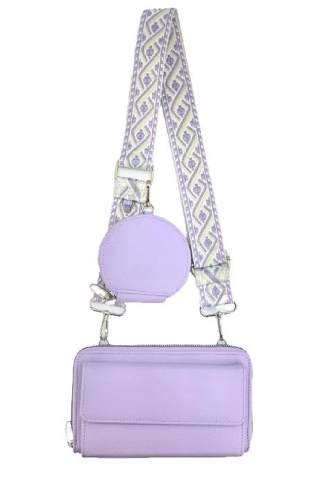 

Blue Refrain Smartphone Shoulder Pouch for Women, Cell Phone Bag, Crossbody Wallet, Smartphone Pouch, Long Wallet, Card Case, Coin Case, Geometric