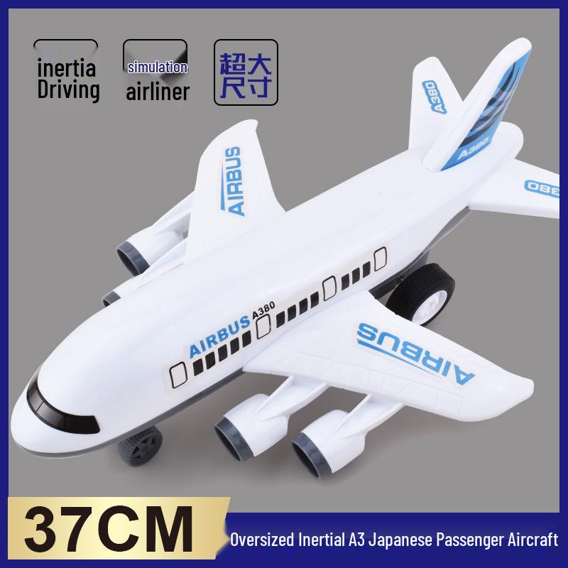 

Large Inertial A380 Passenger Jet Simulation Toy - Drop-Resistant Model for Boys and Girls Small White Passenger Jet 23cm [Bagged]