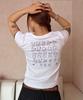 CHICKS Grid Horse Slim Short Sleeve T-Shirt White