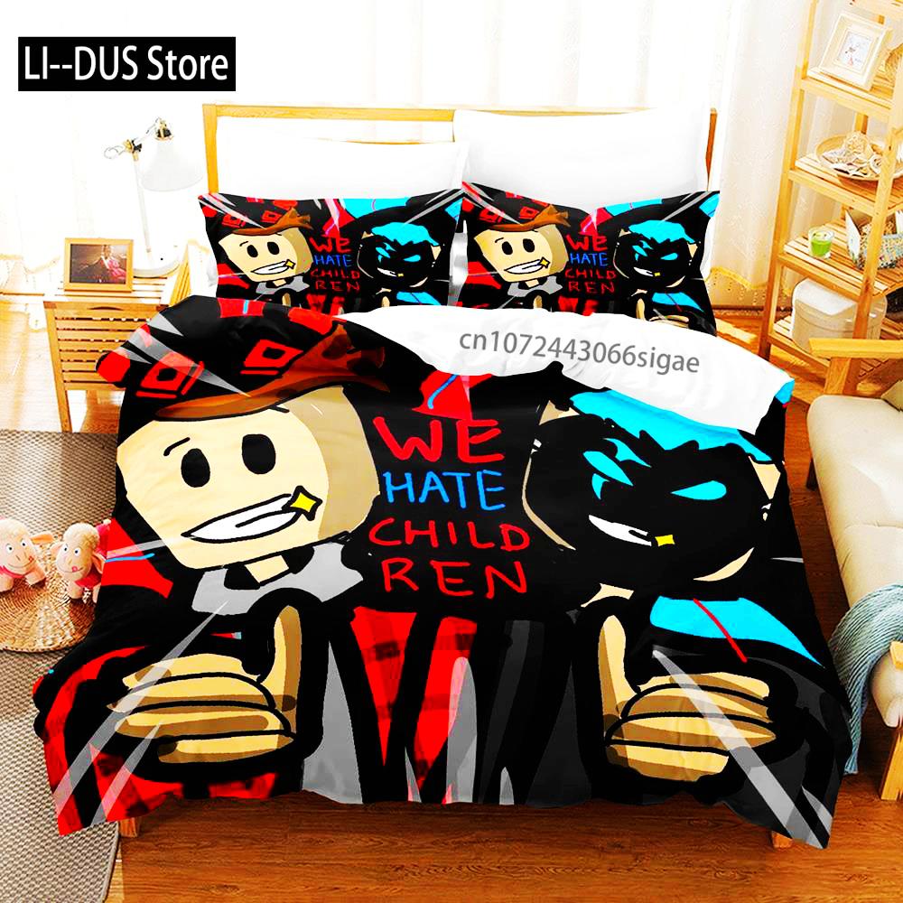 Tanqr Merch For Adults Boys Bedding Set Single Twin Full Queen King Size Duvetcover Anime Parure De Lit Duvet Cover Bed Set