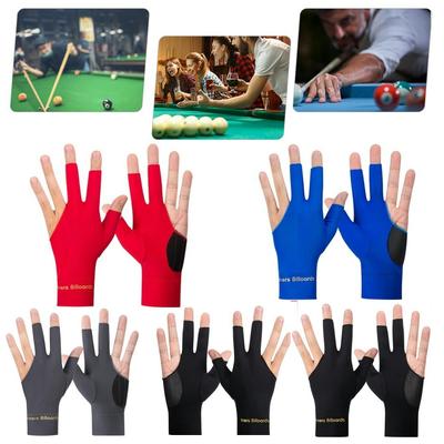 Billiard Gloves 3 Finger Snooker Glove Anti-Slip Snooker Pool Non-slip Gloves Breathable Billiard Sports Accessories