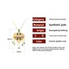 Meier Cold Enamel Craftsmanship Flower Flying Butterfly Imitation Hetian Jade Retro Tassel Necklace