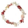 Elastic Bracelet with Strawberry Quartz and Moonstone Chip Beads - 50mm