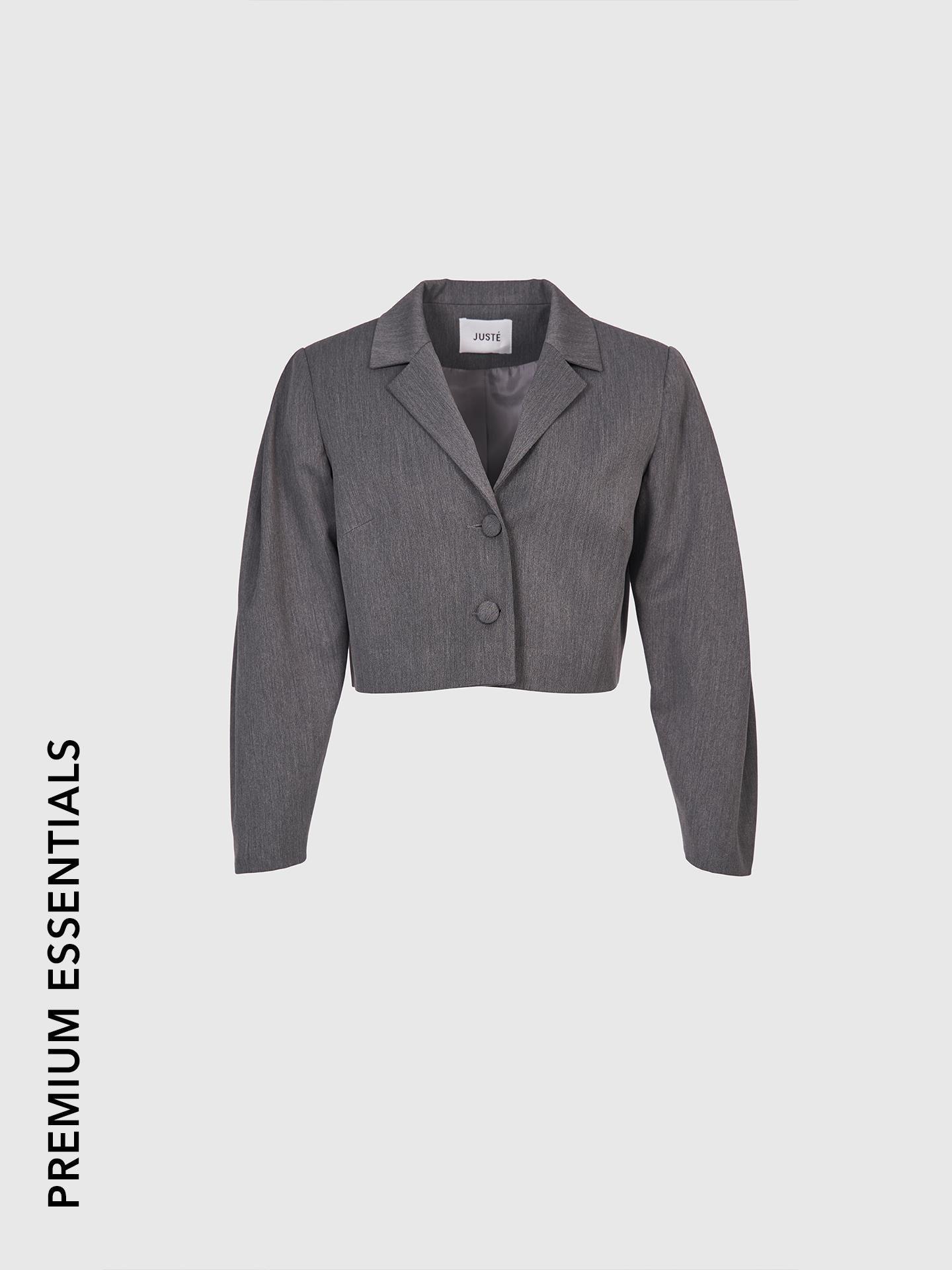 

Укороченная куртка со складками на плечах Серая 34 разноцветный