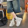 European Style Genuine Leather Thick-Soled White Sneakers - Summer 2025 Trend: Comfortable, Casual, Fashionable Sports Shoes