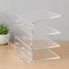 Computer Peripherals Organizer 3-Tier Keyboard Display Stand, Ergonomic Tilt Acrylic Storage Organizer, Shelf Space Saving Holder for Mechanical