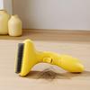 Pet Detangling Brush Stainless Steel Blades Dog Undercoat Rake Self-Cleaning Grooming Tool Pet Dematting Comb for Dogs And Cats