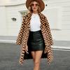0 Autumn and winter plush coat women's long plaid loose plush coat imitation fur