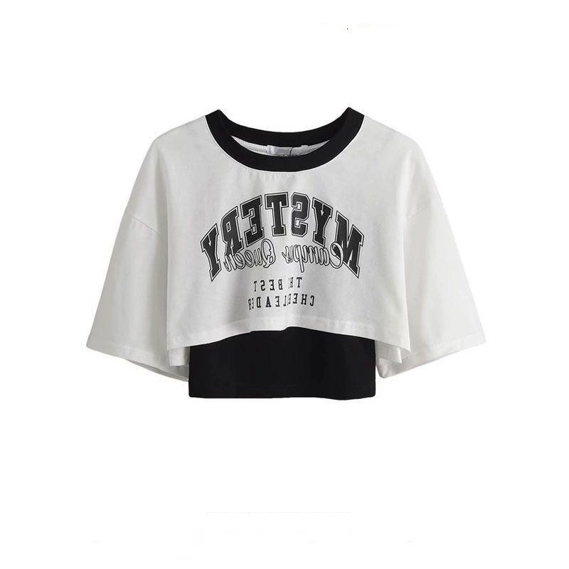 American Retro Letter Print Two-Piece: Short Sleeve T-shirt & Loose Cardigan for Women - Hot Girl Jazz Dance Style
