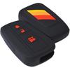 Silicone Sport Racing Stripes /// Trimed Key Fob Cover for Toyota TRD 4Runner Corolla GR RAV4 Highlander Racing Sport Performance 3 Buttons Remote