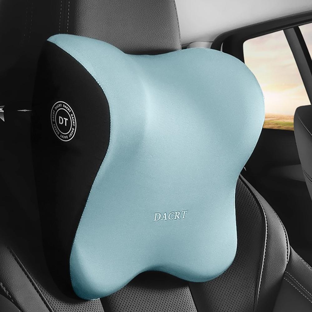 

Ergonomic Design Lumbar Support Memory Cotton Backrest Cushion Comfort Car Headrest Car Blue Headrest