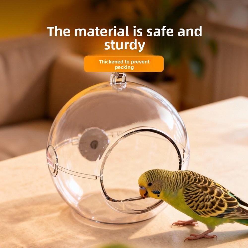 Spherical Transparent Bird Nest Wear-resistant Hanging Bird Breeding Nest Comfortable Plastic Hamster Nest Warming Wonder