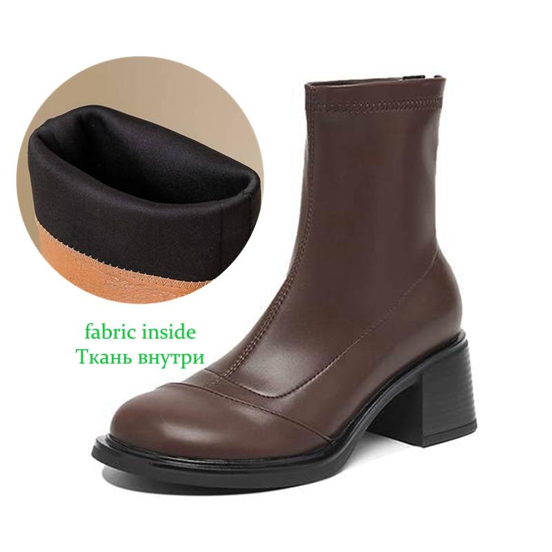 Krazing Pot Microfiber Winter Round Toe Modern Platform Size 33 Boots Size 43 Office Lady Women Fashion Ankle Boots