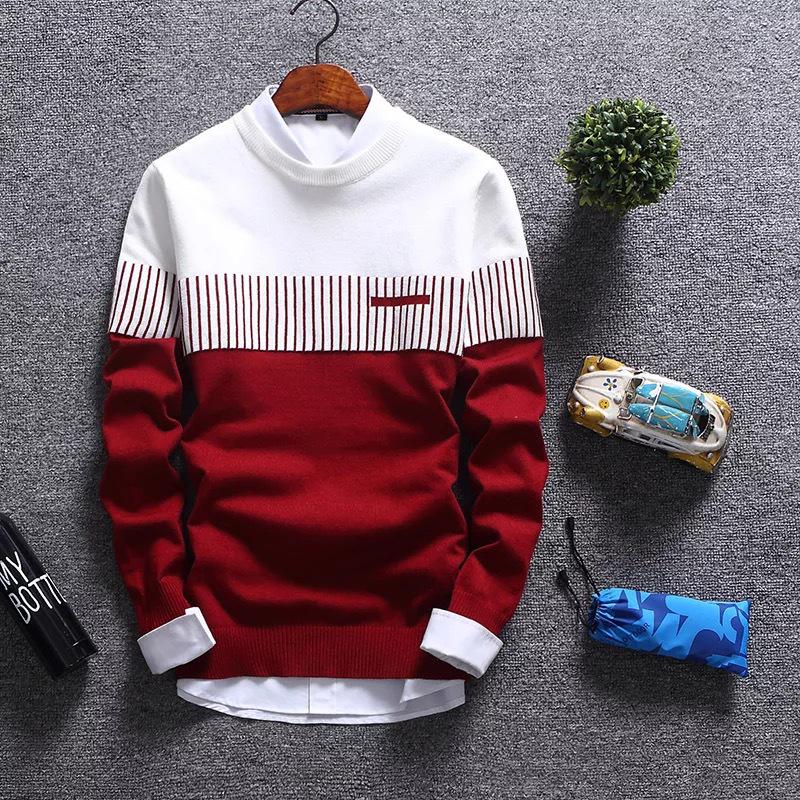 

2025 New Men s Autumn Winter Pullover Wool Slim Fit Striped Knitted Sweaters Mens Brand Clothing Casual pull homme hombre 3XL