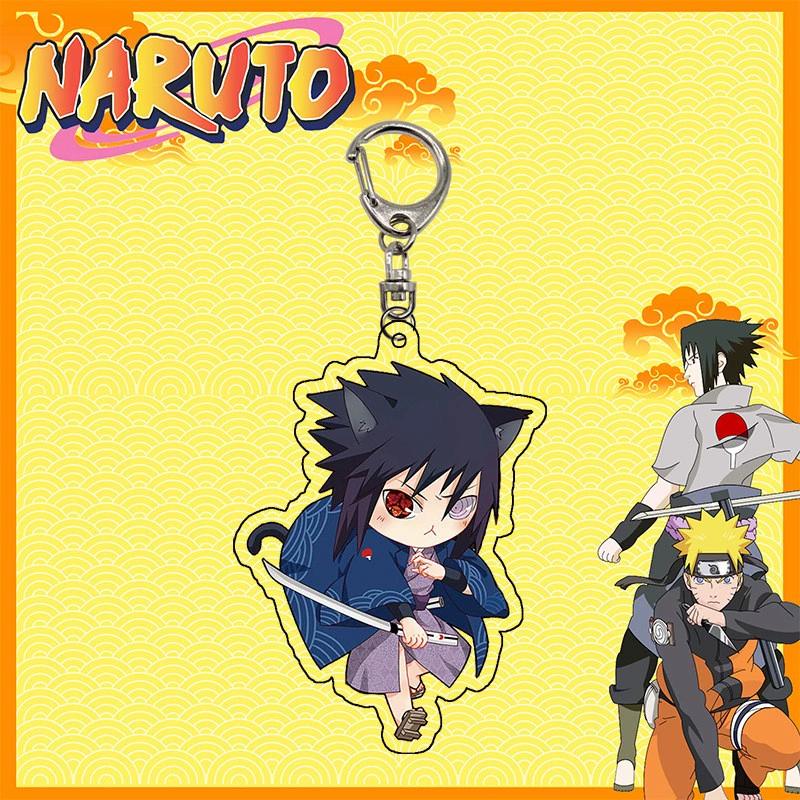 Anime Naruto Akryl nyckelring tillbehör Uzumaki Naruto Tecknad nyckelring