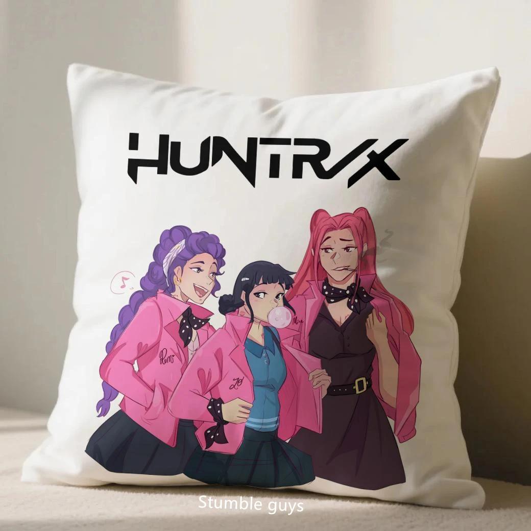 

Anime 45X45cm Demon Hunters Sofa Pillowcase Kpop Cushion Cover Decor Piece 18x18Inch