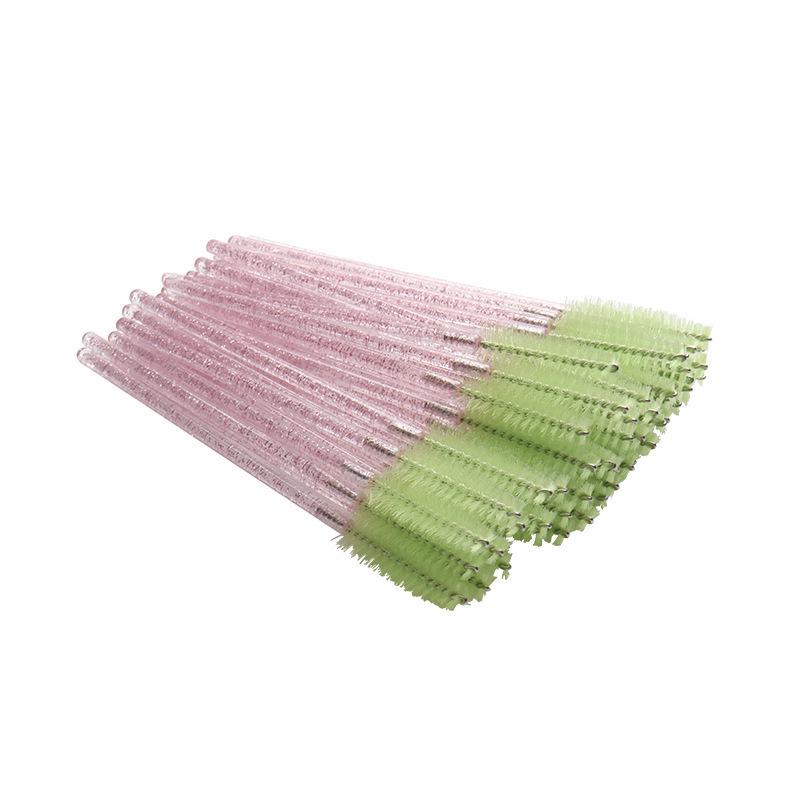 Pack of 50 Disposable Crystal Rod Eyelash and Eyebrow Spiral Brushes