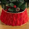 Tree Collar Plush Bohemian Protector Upper Diameter 15.7in Christmas Tree Stand Cover for Outdoor Indoor Holiday Party Winter