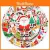 50pcs Xmas Santa Claus Waterproof Reusable Graffiti Stickers For Luggage Case Decor