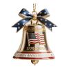 United States 250th Anniversary Bell Ornament Commemorative Patriotic Christmas Tree Hanging Bell Decoration Holiday Party Pendant