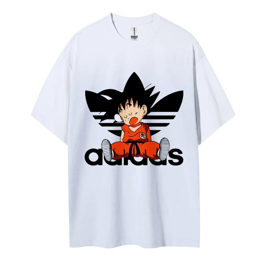 Dragon Ball Son Goku Pánské a dámské tričko s krátkým rukávem Stejné Pohodlné Krátký rukáv Párové Ležérní Krátký rukáv Populární Top