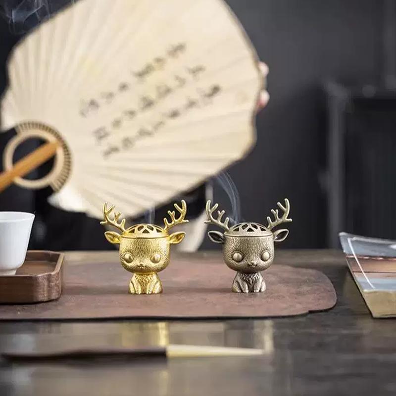 Creative Nordic Reindeer Incense Burner Alloy Incense Burner Auspicious Cloud Incense Burner Home Indoor Aromatherapy Ornament