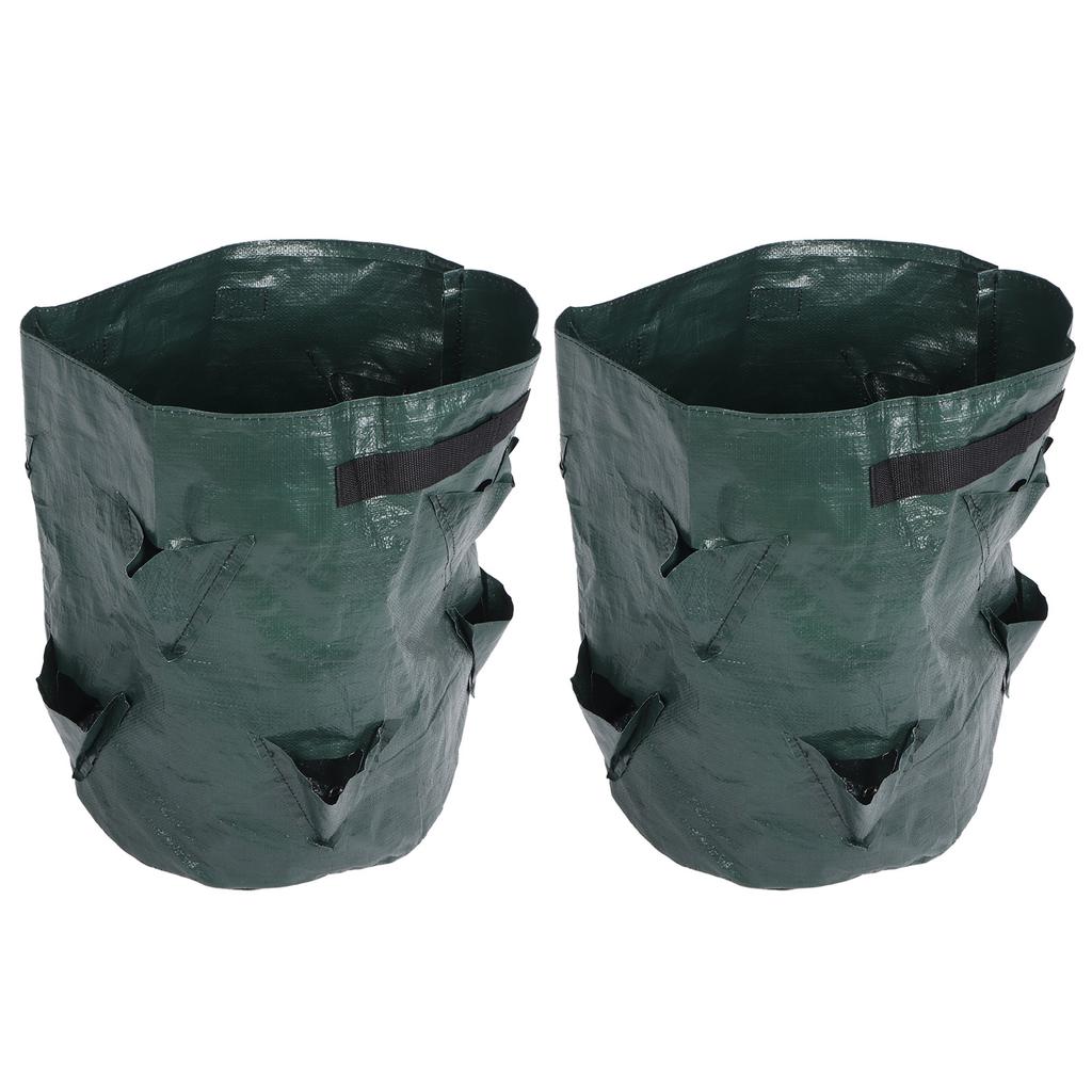 2PCS 10 Gallon Strawberry Planter Growing Bags Container with 8 Pocket for Indoor Outdoor