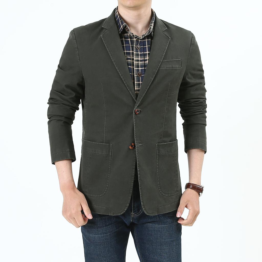 Men's New Men's Casual Suit Stretch Middle-Aged Dad Loose Suit Jacket