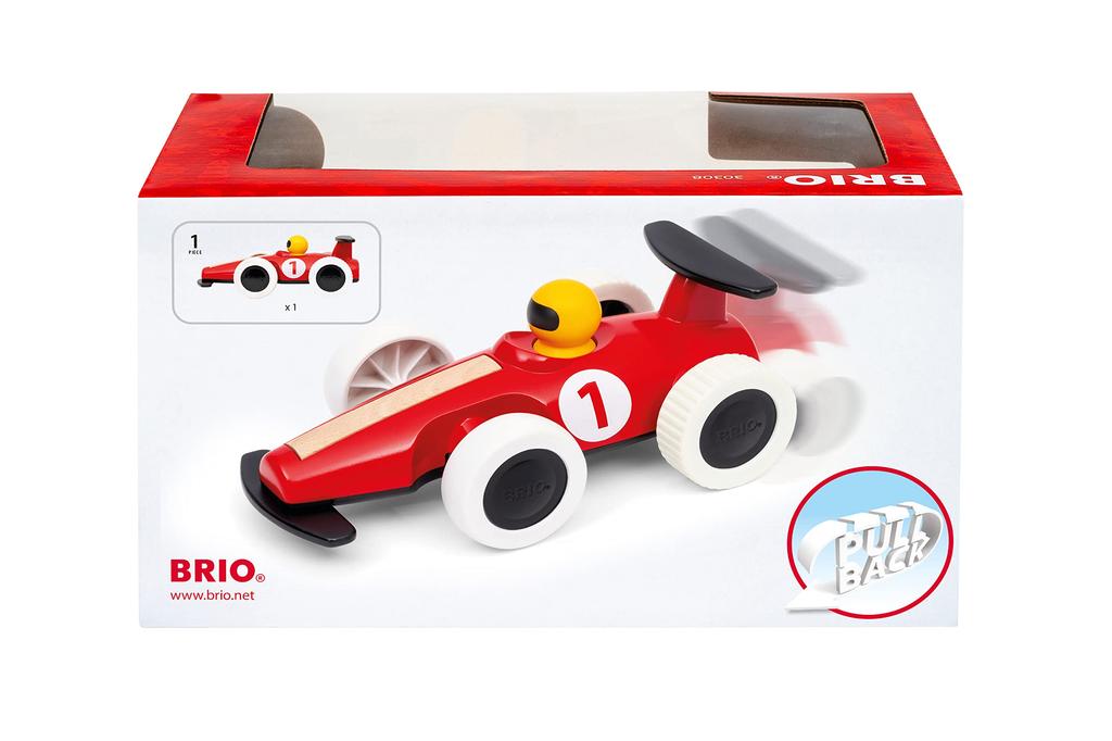 BRIO WORLD Large Pull Back Racing Car 30308 Ages 18 months and up (Racing cars, vehicles, toys)