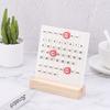 Wood Perpetual Calendar Acrylic Wooden Base Handmade DIY Calendar Stand Office Home Decoration Desktop Month Week Date Display