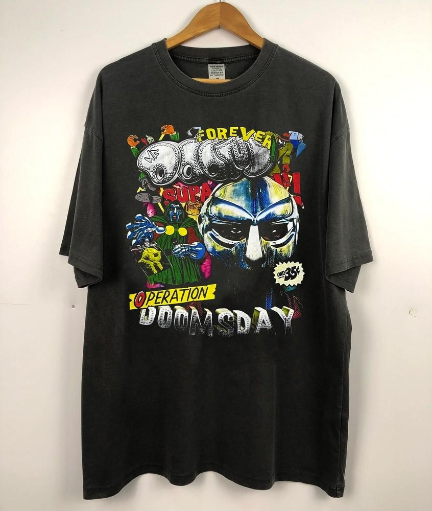 Vintage MF Doom 90s Hip Hop Shirt Operation Dooms Day Black Unisex Shirt WA2122 Unisex T-Shirt XXXL