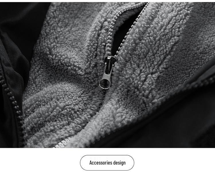 Men's Plus Size Hooded Cotton Fleece Jacket - Warm, Cold-Resistant, Padded for Autumn/Winter 2025.