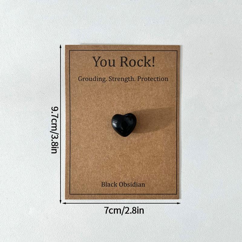 

Карточка-благословение «Камень удачи-сердце» на День святого Валентина, DIY, самодельные открытки «Спасибо за тебя», энергетический камень, карманная карточка-обнимашка, декор