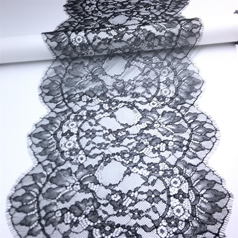 

( 4 Colors ) 3m x 22cm French Chantilly Lace, Non-stretch Eyelash Lace Trim for Bra, Underwear, Lingerie, Dress, Garment, Sewing & Crafting 3 meters x 23 cm