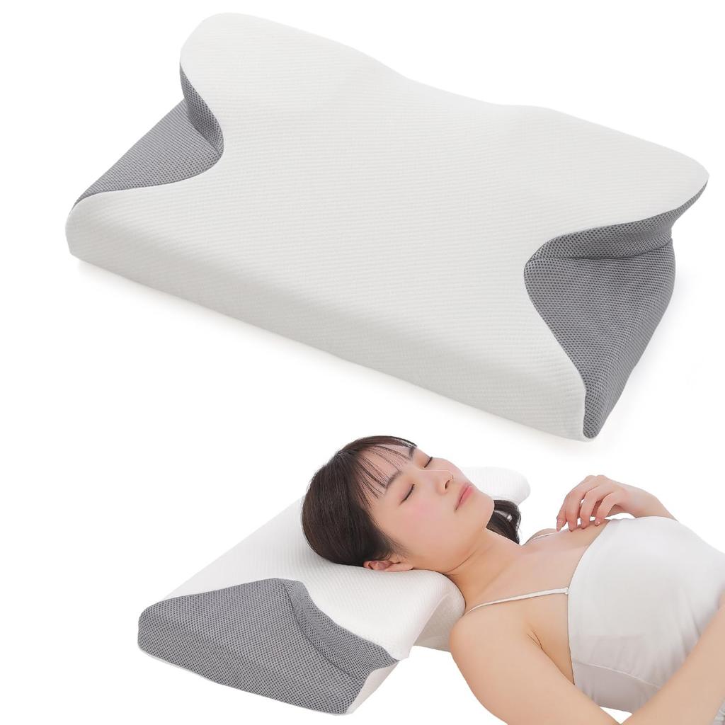 A Comfortable Pillow for Side and Stomach Sleepers, Featuring Low-resilience Memory Foam, Adjustable Height, and a Washable Pillowcase. Made In Japan.