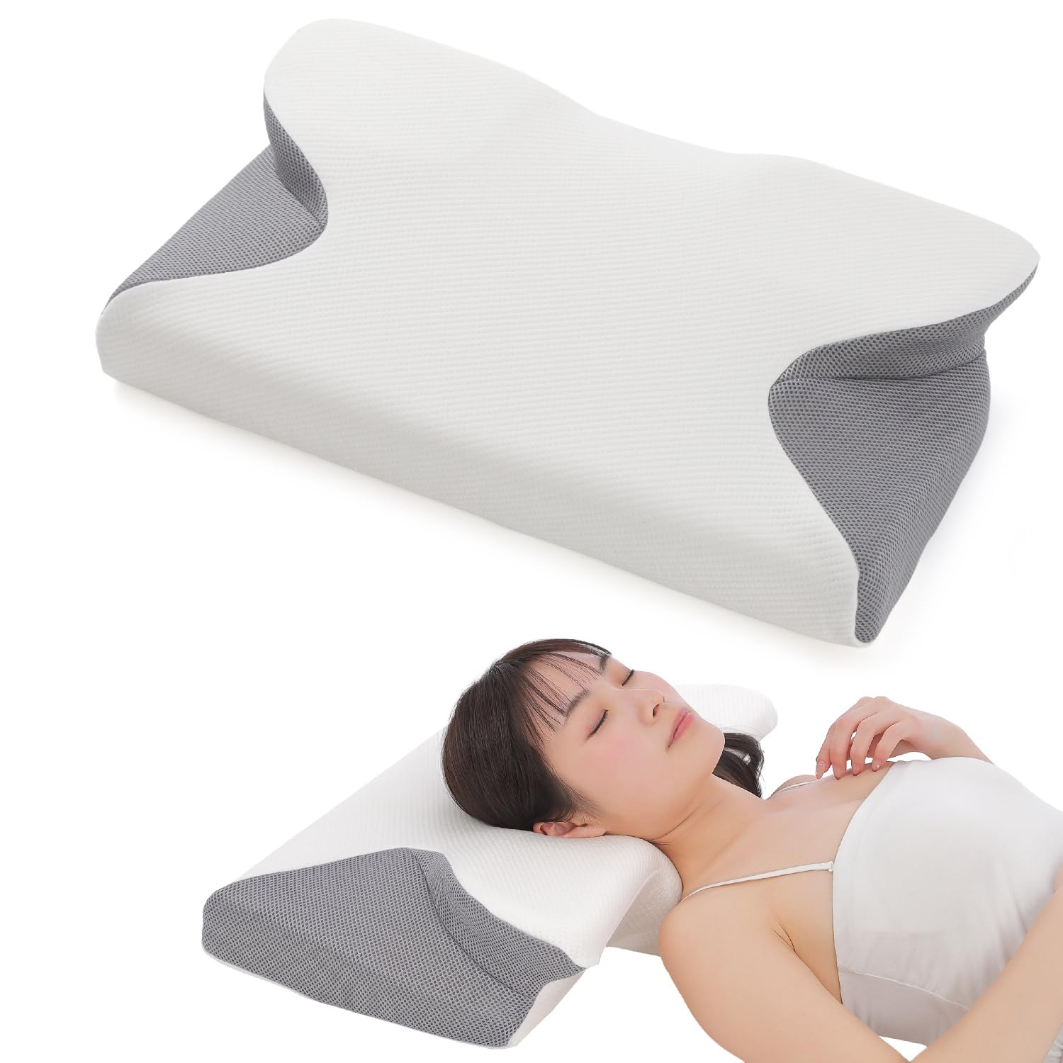 

A comfortable pillow for side and stomach sleepers, featuring low-resilience memory foam, adjustable height, and a washable pillowcase. Made in Japan.