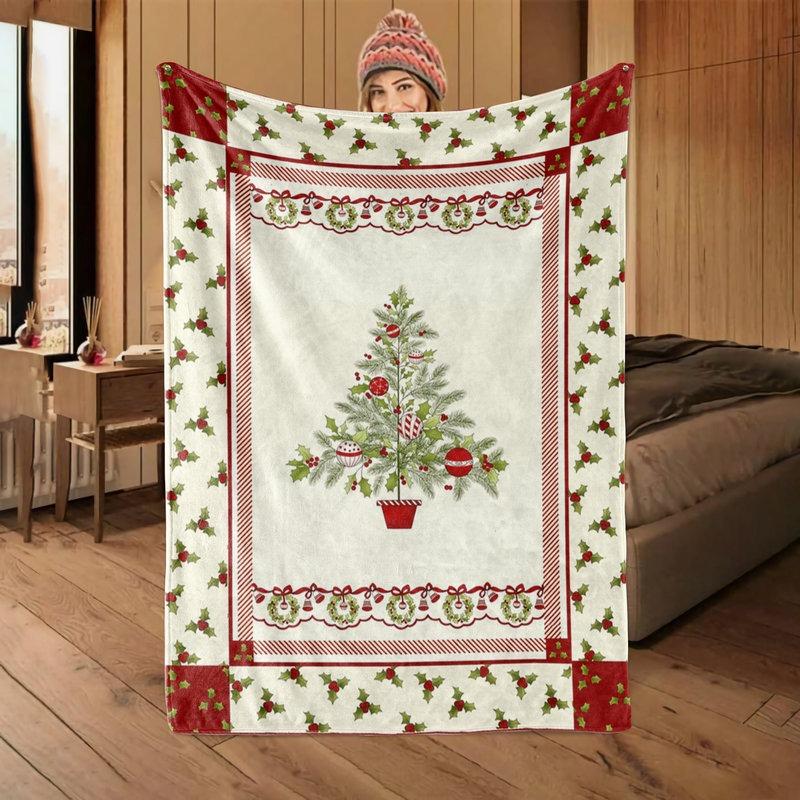 

Christmas cartoon pattern digitalprinted polyester Bedroom velvet flannel soft sofa cover blanket Fleece soft sofa cover 75x100cm