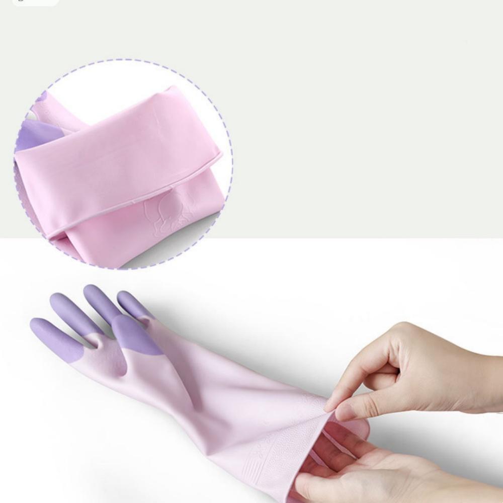 Household Dishwashing Gloves Women Washing Clothes Waterproof Wear Resistant Rubber Gloves Kitchen Cleaning Tools Tools