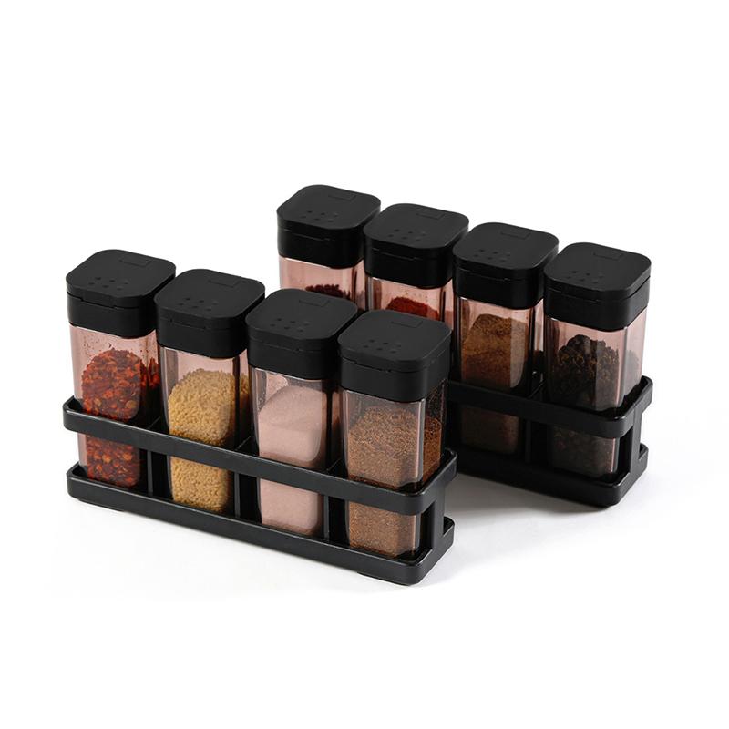 Four-Grid Barbecue Spice Bottle Household Combination Set Spice Salt Pepper Jar Kitchen Sealed Moisture-Proof Spice Container