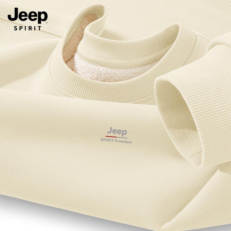 JEEP SPIRIT Men's Fleece Lined Crewneck Sweatshirt