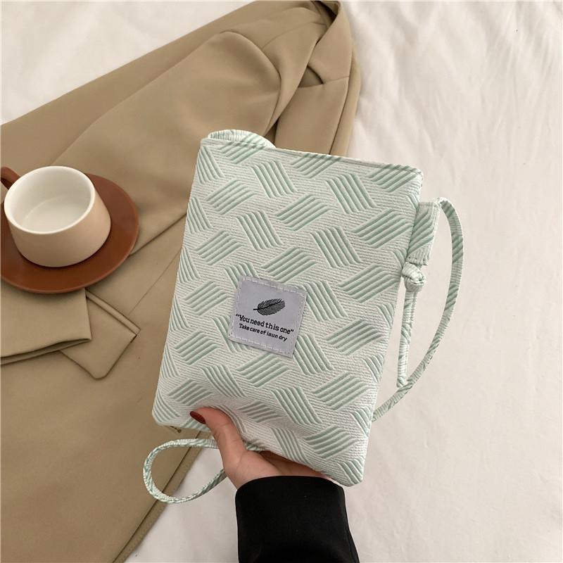 Soft Stylish Corduroy Crossbody Phone Bag For Women With Chic Bucket Shape Design And Multiple Colors Available