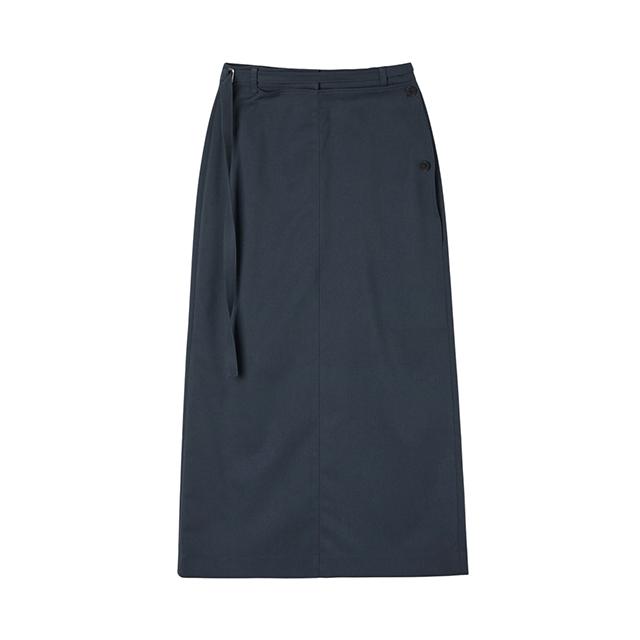 Rap Overlay Point Belted Long Skirt Aq3Ws865