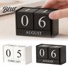 Adjustable Date Calendar Metal Bird Perpetual Desk Calendar Iron Frame Desktop Modern with Rotating Flip Month Display for Home Office Gold-plated