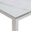  Coffee Table, Silver, Stainless Steel and Tempered Glass