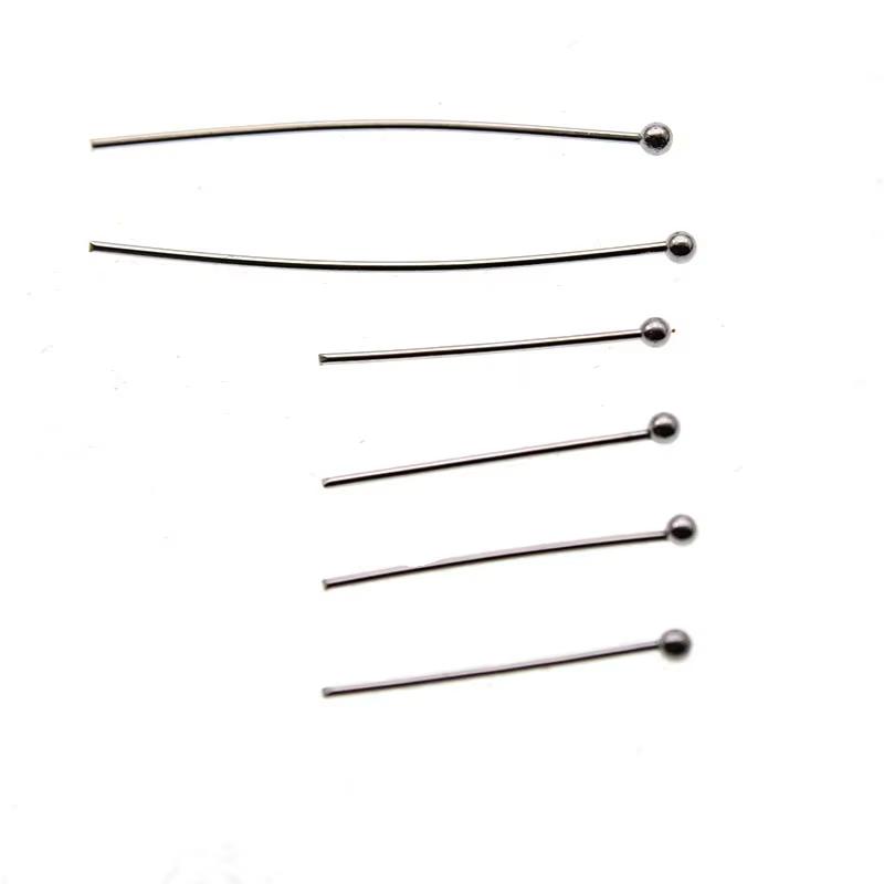 50Pcs Stainless Steel Ball Head Pins Assorted Sizes 15-50mm for DIY Jewelry Making Earring Findings Accessories